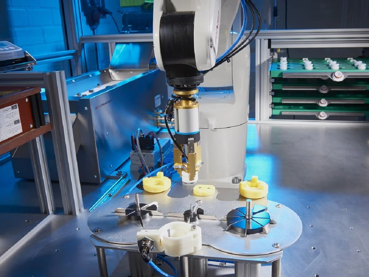 Robotic Magnet Assembly Cell — Custom Assemblies factory tour, China Empire