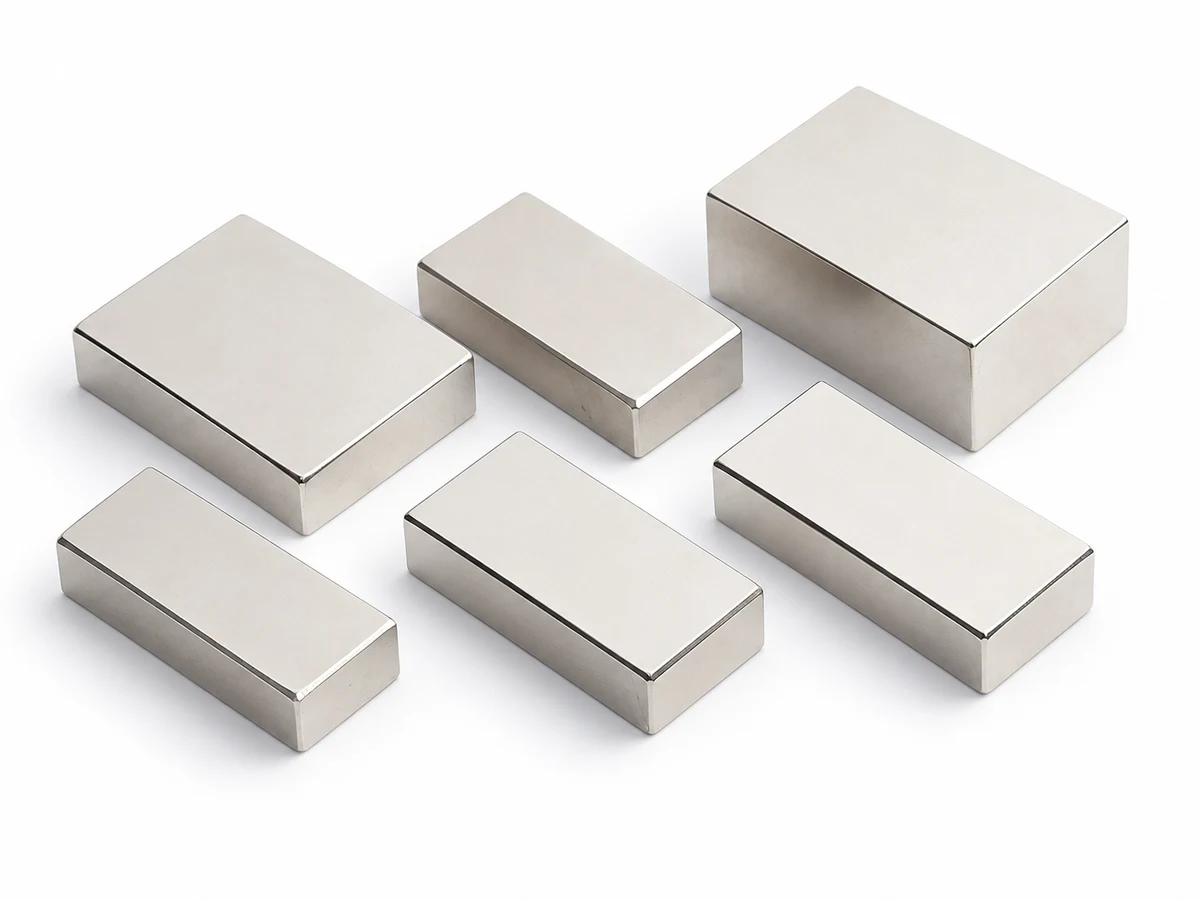 Nickel-coated NdFeB block magnets