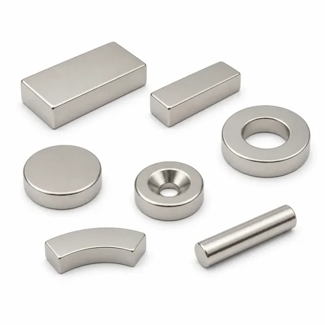 Nickel-coated permanent magnet shapes