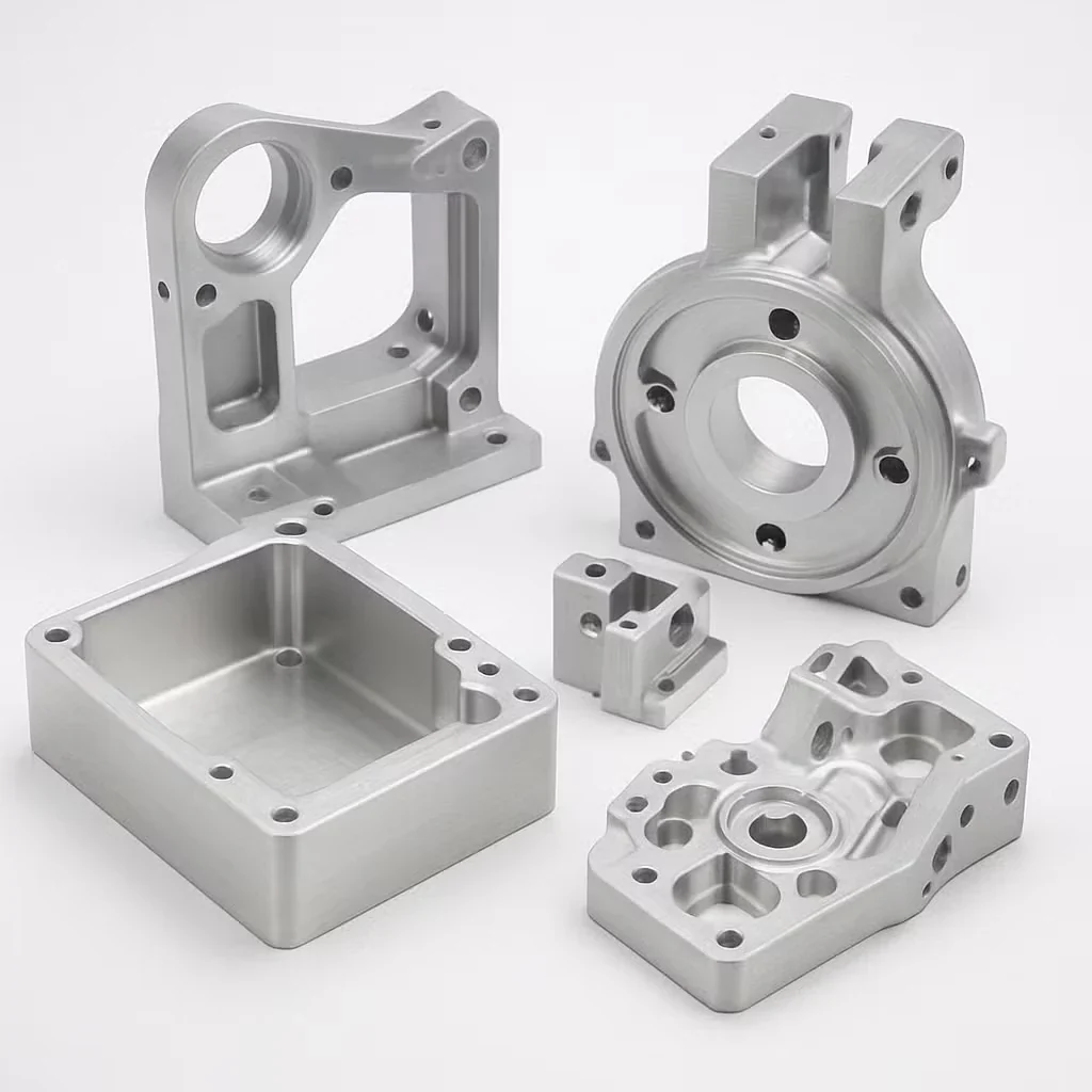 Representative five-axis CNC machined aluminum components