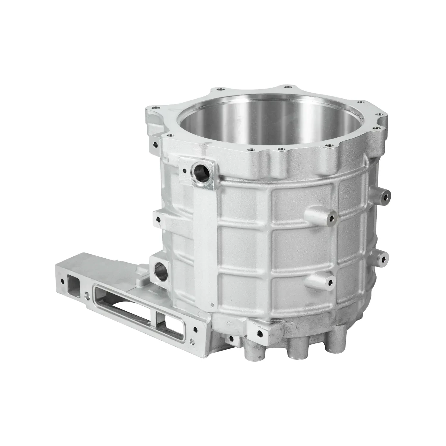Representative aluminum motor housing with sealed interfaces