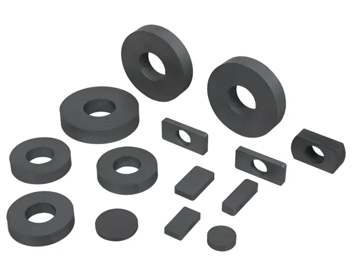Ferrite ring, block and disc magnet range