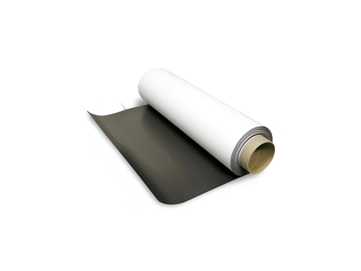 Flexible magnet sheet with natural curl