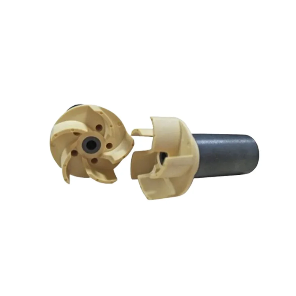Overmoulded flow-meter impeller magnet