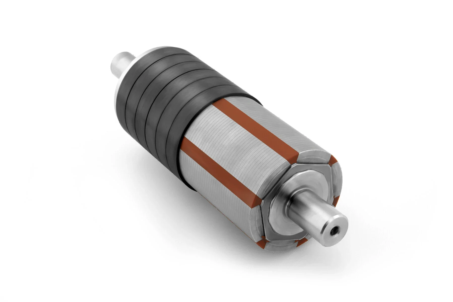 Bonded rotor mounted on shaft