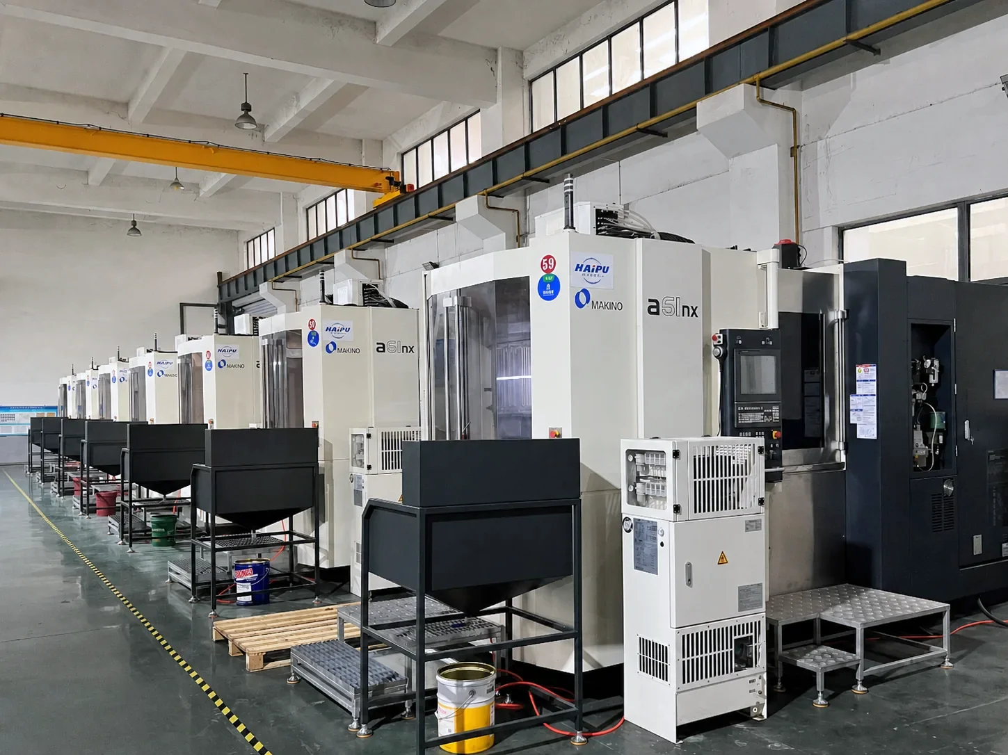 CNC machining line at a strategic manufacturing base