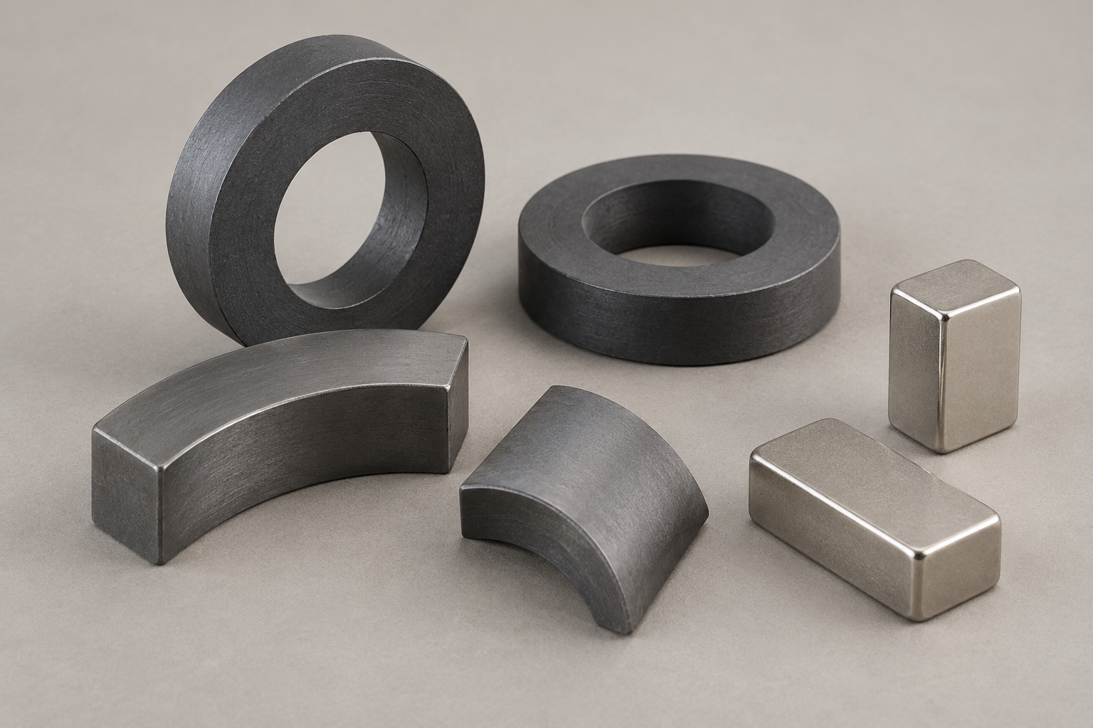 Ring, arc and block magnet forms