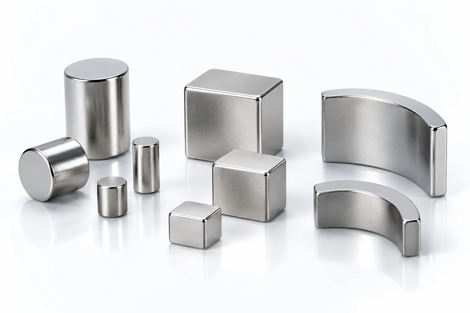 Blocks, discs and arc segments shown as a product concept