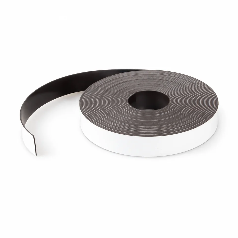 Flexible magnetic strip roll