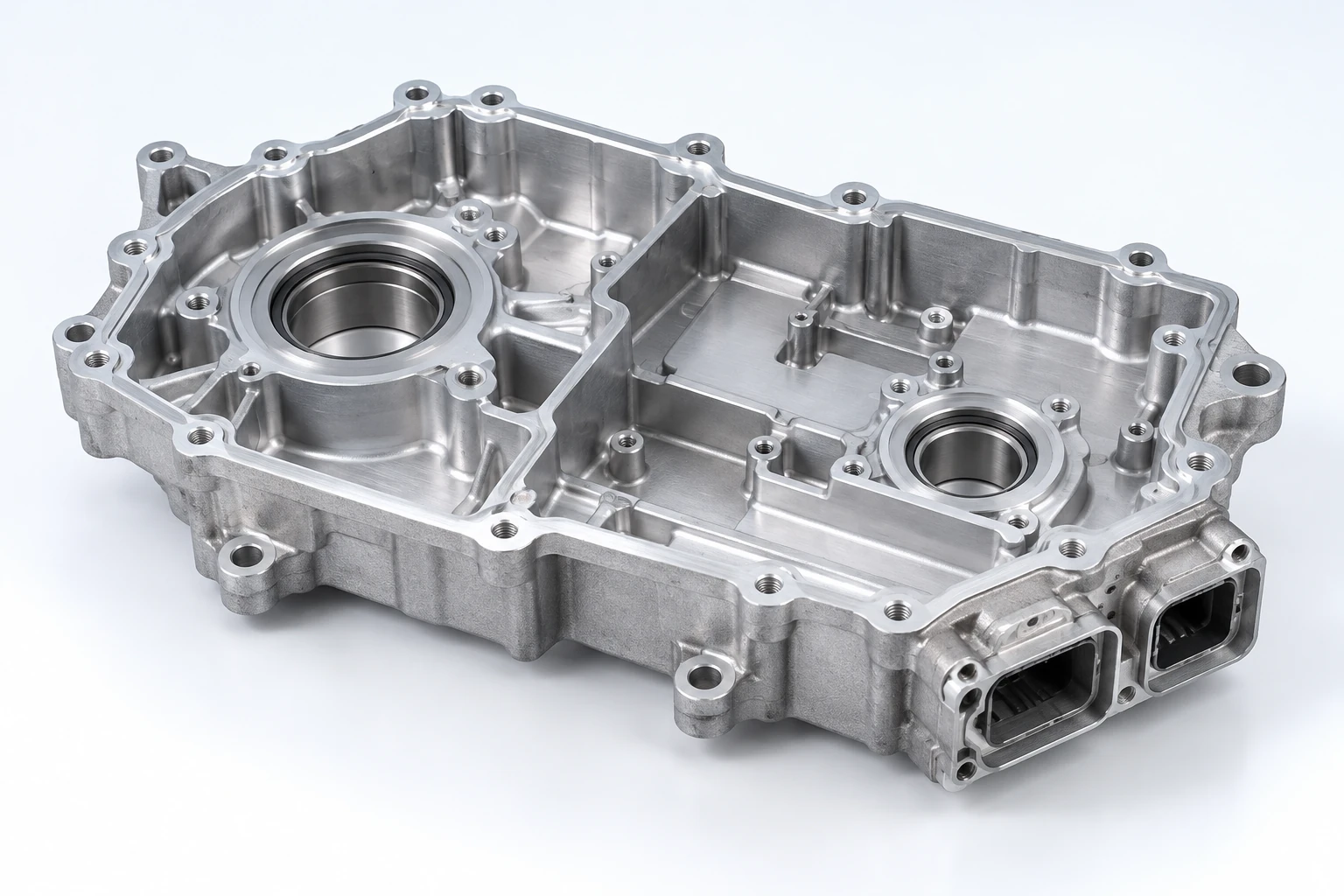Pocketed control-housing form with connector openings