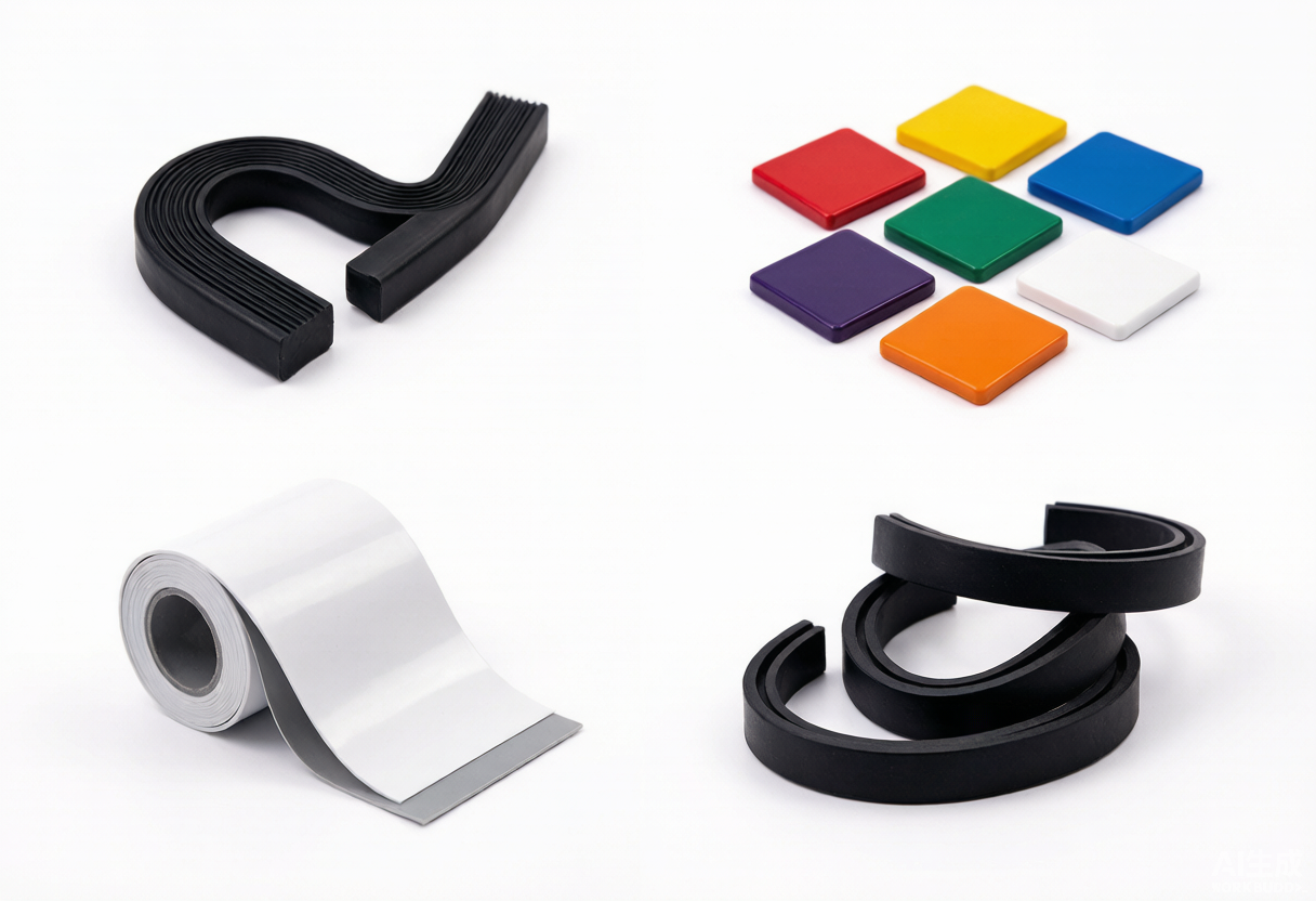Flexible magnet applications: refrigerator gaskets, signage and promotional magnets