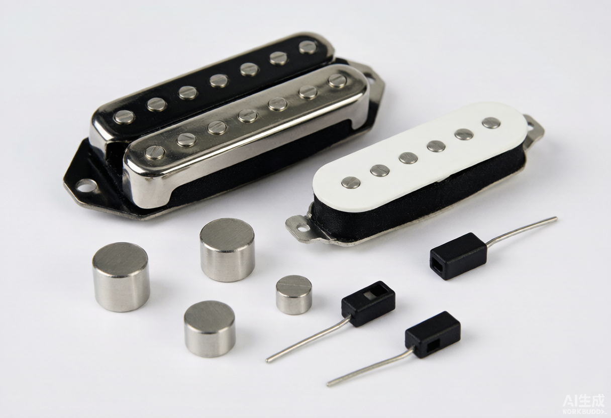 AlNiCo rod magnets in guitar pickups and magnetic sensors