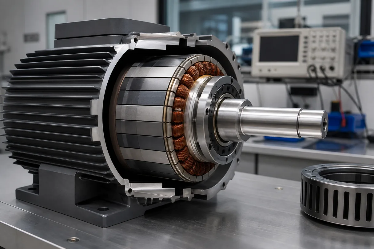 Brushless motor rotor and stator configuration