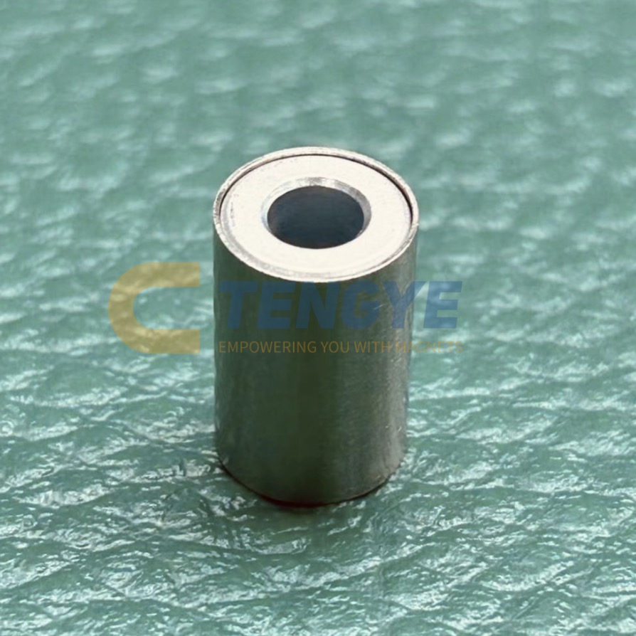 Polar anisotropic ring magnet with stainless steel sleeve