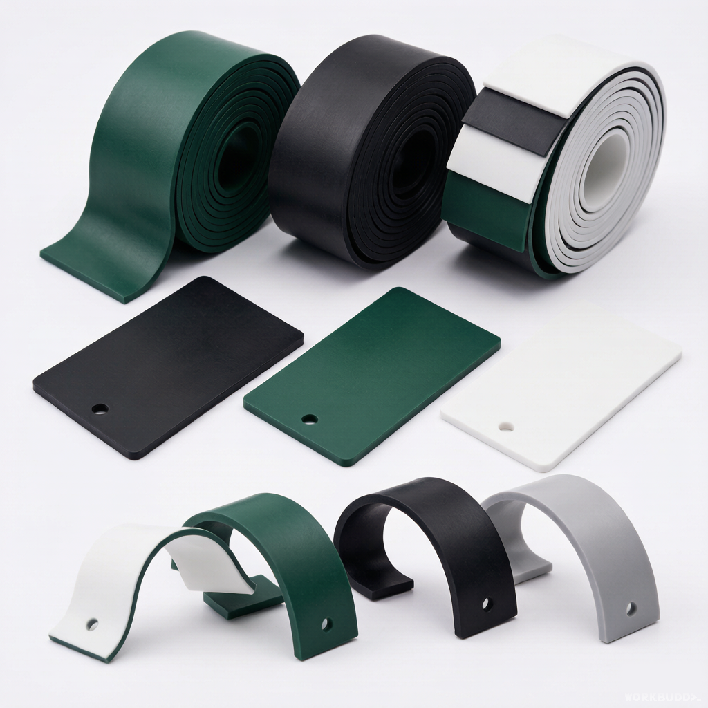 Flexible rubber magnet rolls, strips and sheets