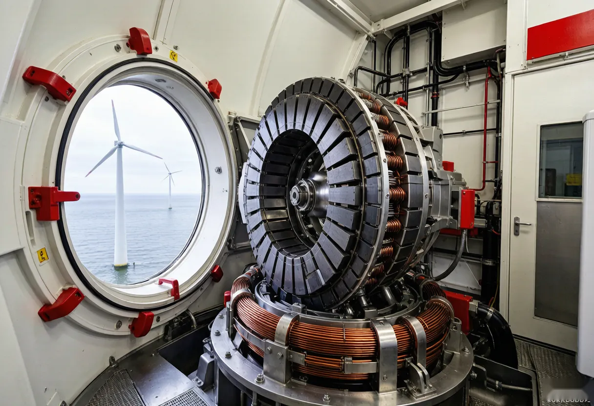 Wind-generator magnetic circuit