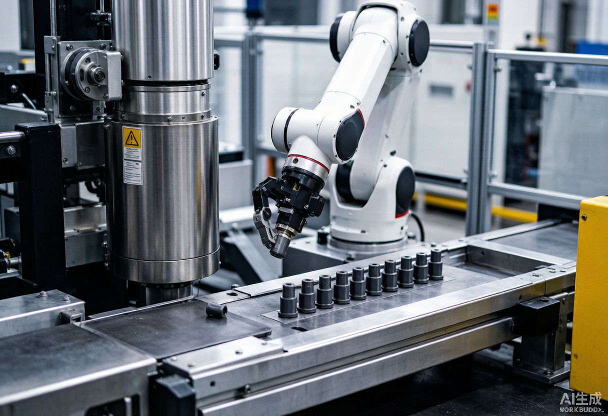 Assembly line for magnet-integrated components