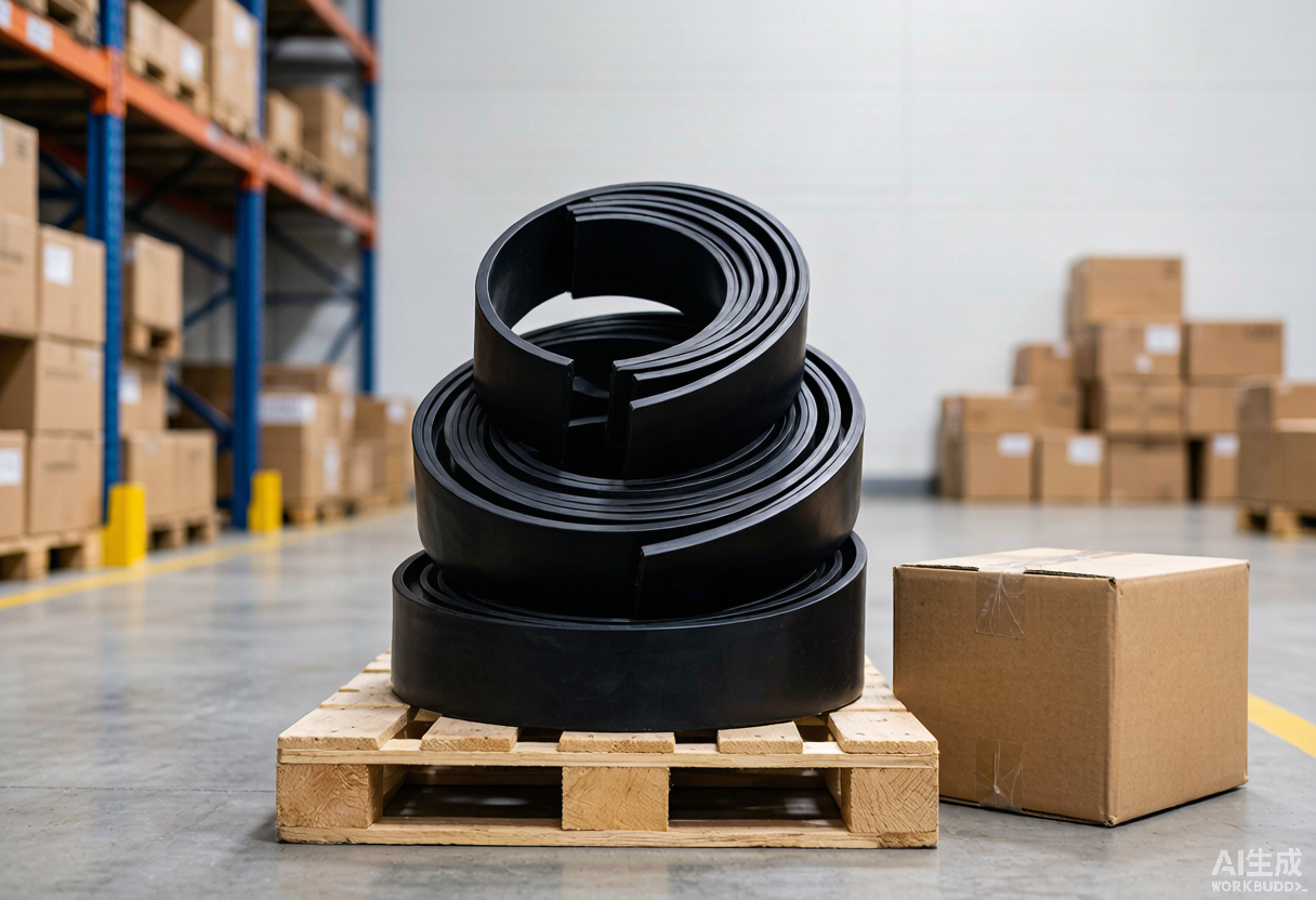 Flexible magnet rolls packed for export
