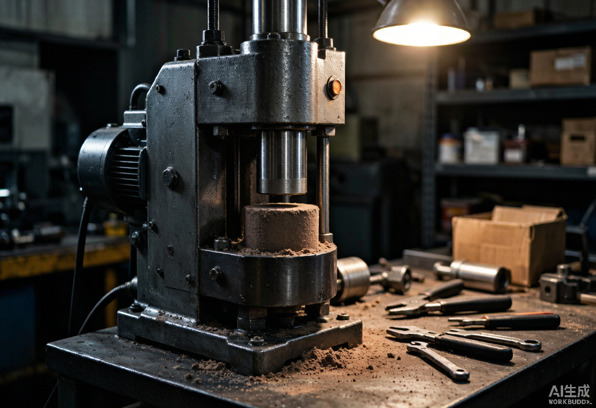 Compaction pressing of ferrite powder into green bodies