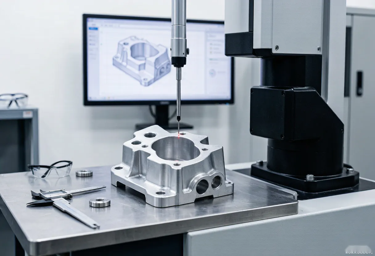 Coordinate measurement of an aluminum component